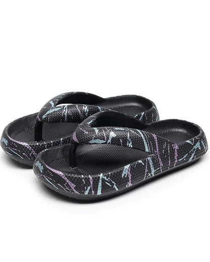 Tongs femme motif léopard
