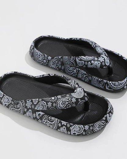 Tongs femme motif léopard