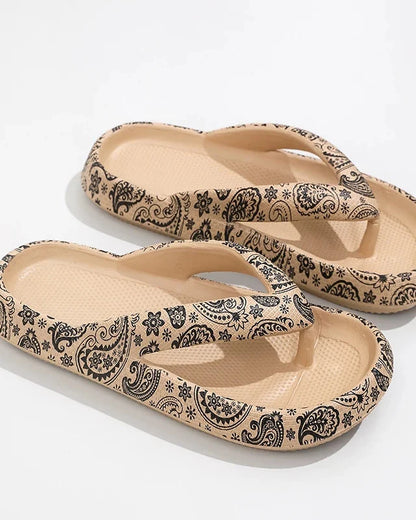 Tongs femme motif léopard