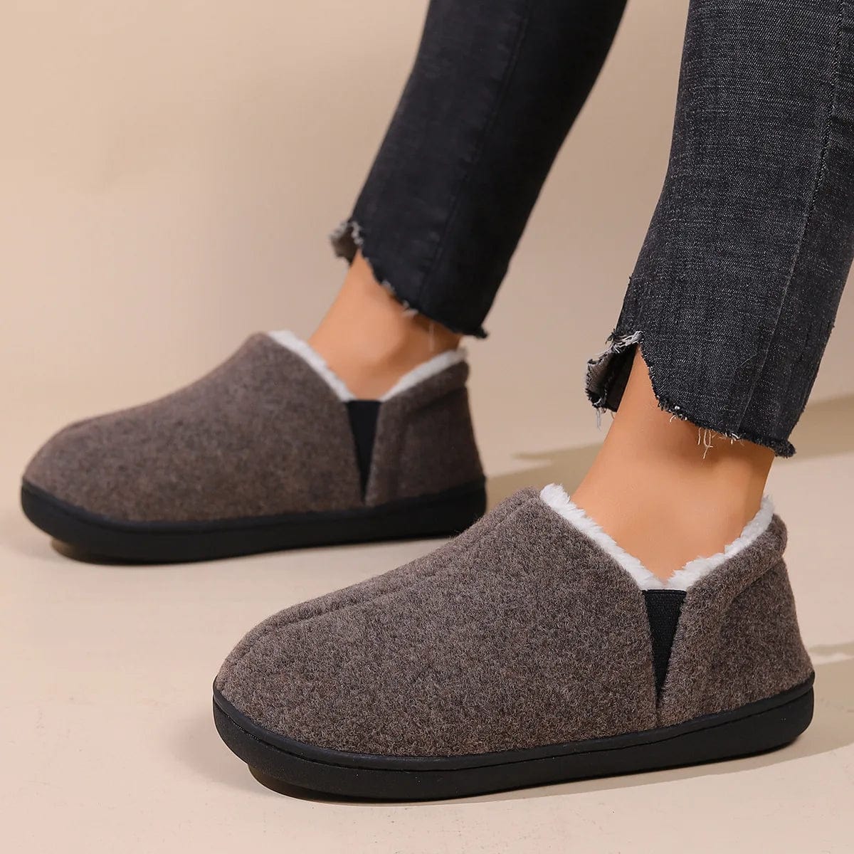 Chausson homme fourré