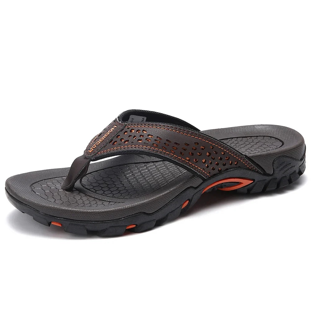 Tongs cuir pu homme