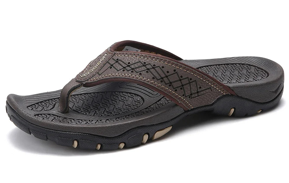 Tongs cuir pu homme