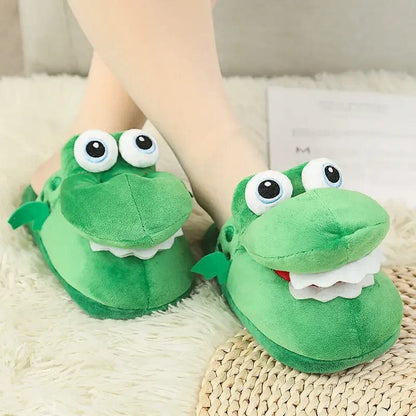 Chausson crocodile rigolo femme