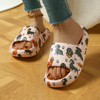 Chausson femme motif chien
