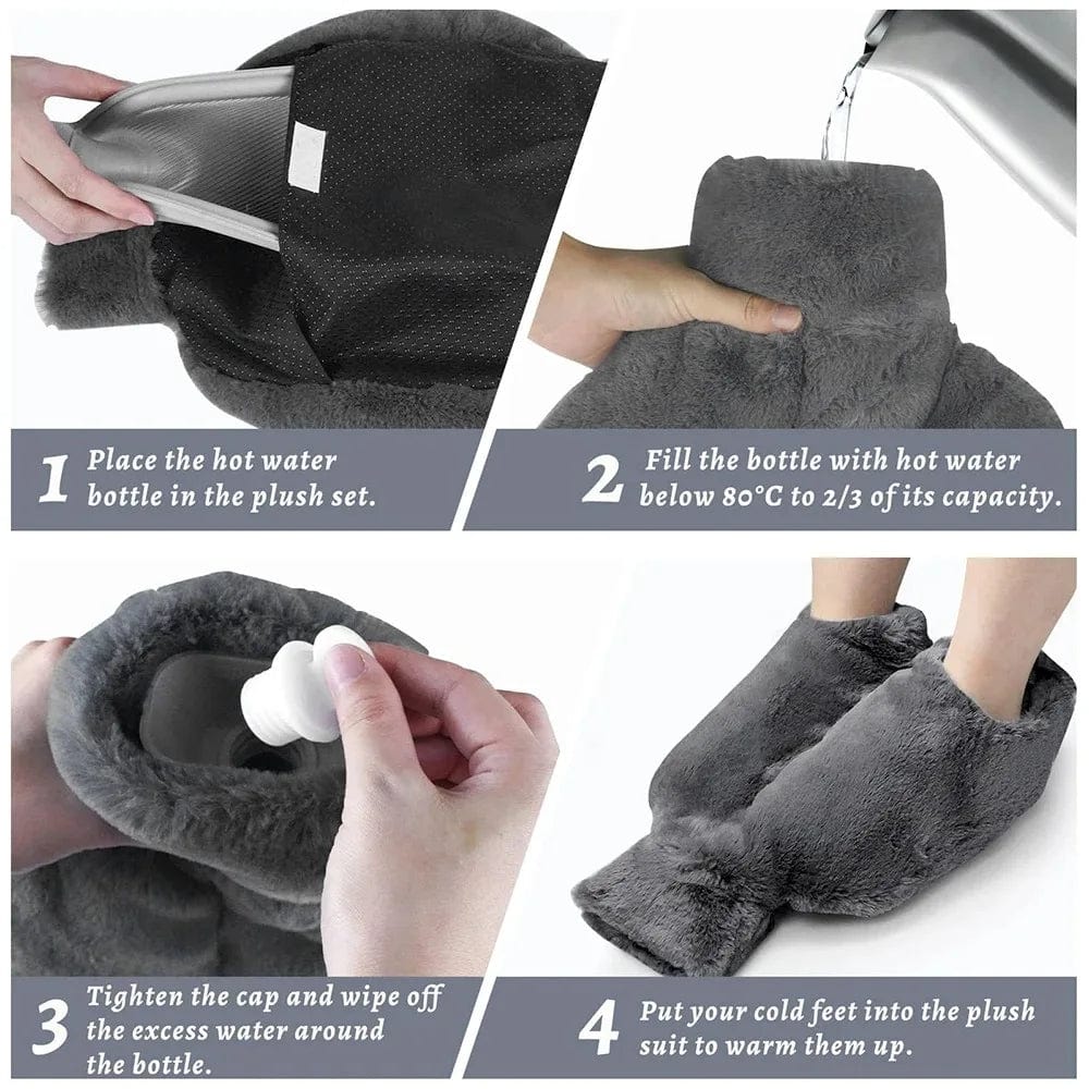 Chausson bouillotte femme