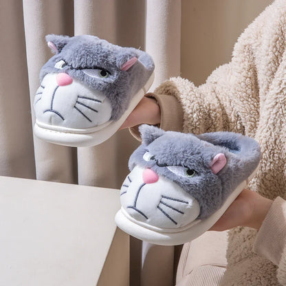 Chausson femme motif chat