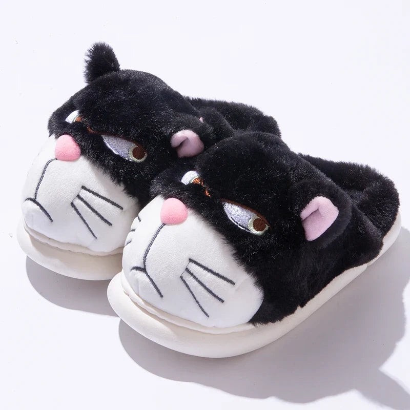 Chausson femme motif chat