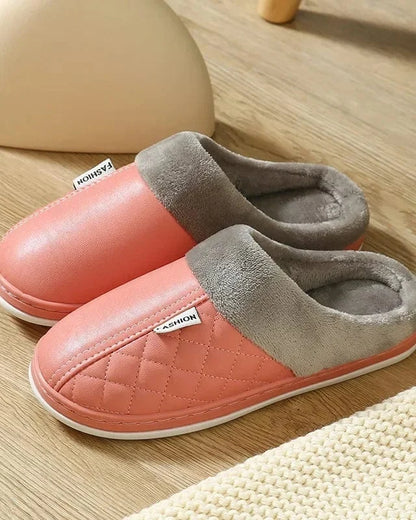 Chausson femme cuir PU