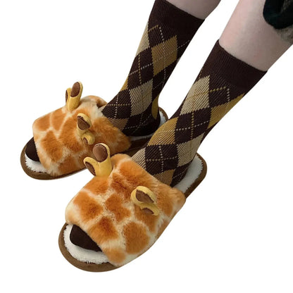 Chausson sandale girafe femme