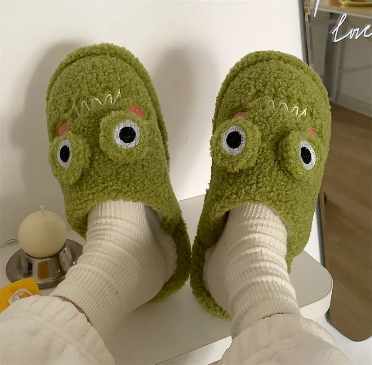Chausson grenouille fausse fourrure