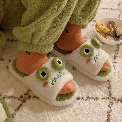 Chausson grenouille fausse fourrure
