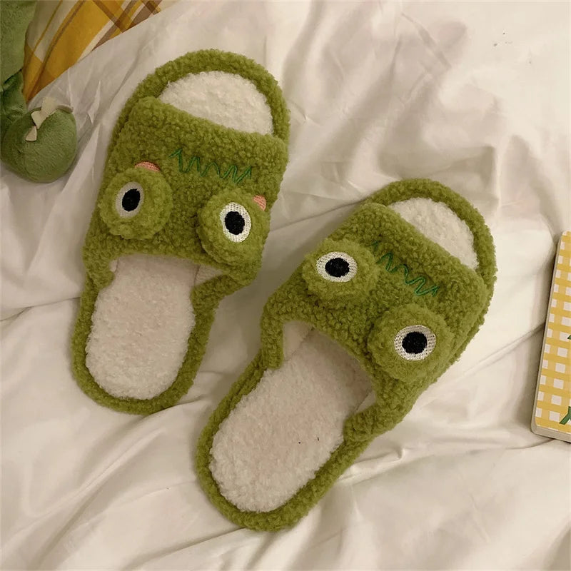 Chausson grenouille fausse fourrure