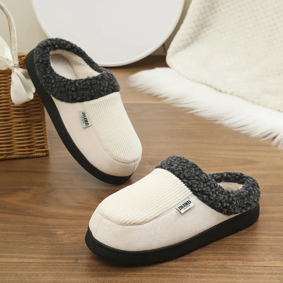 Chausson hiver doublé femme