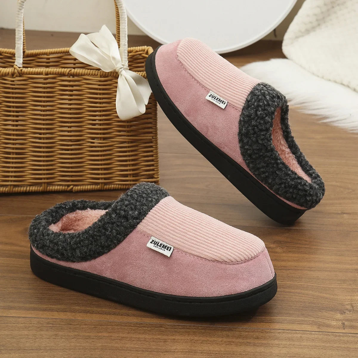 Chausson hiver doublé femme