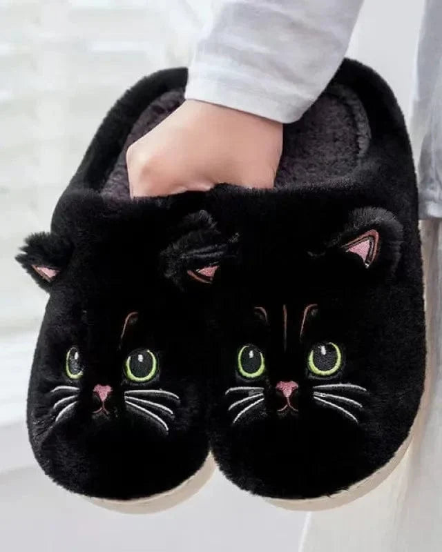 Chausson chat femme avec