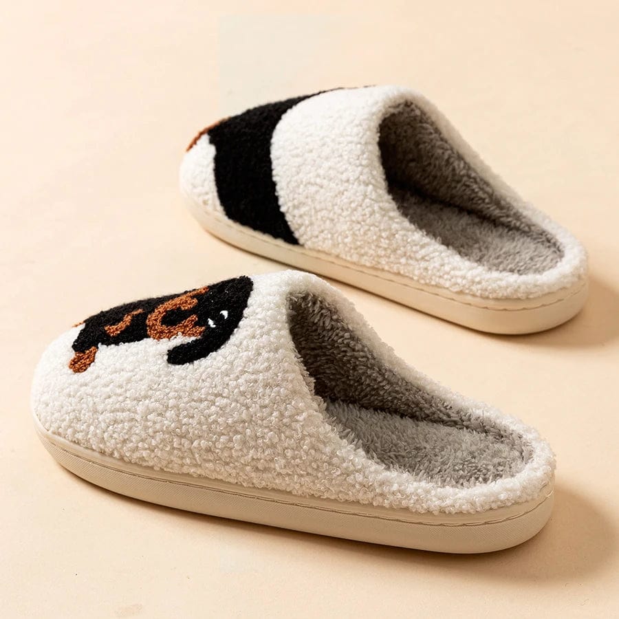 Chausson teckel femme blanc
