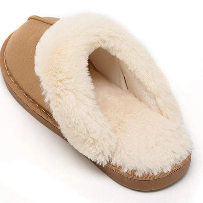 Chaussons imitation daim fourrés