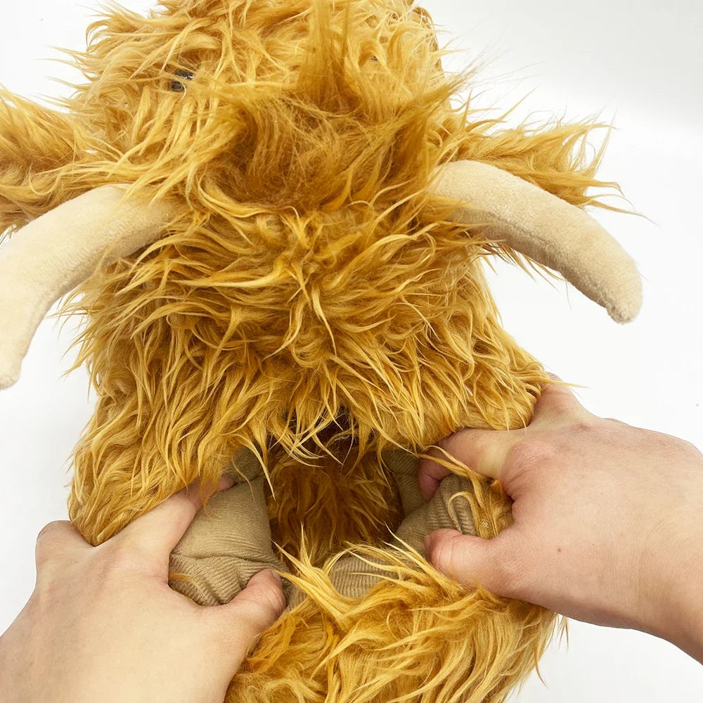 Chausson vache ecossaise peluche