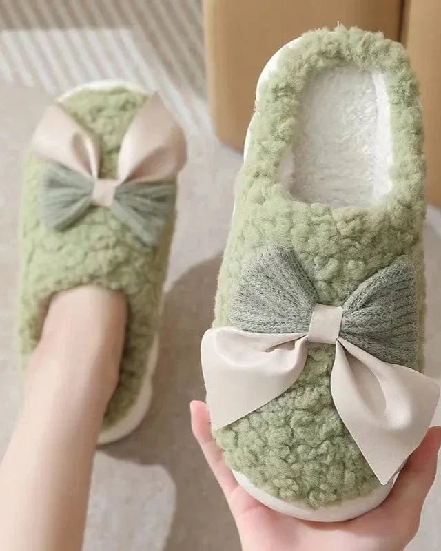 Chausson femme noeud papillon