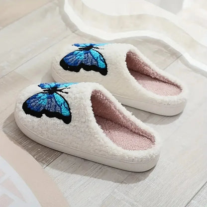 Chausson femme papillon doublure