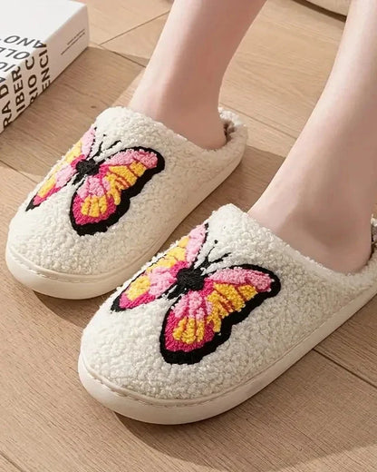 Chausson femme papillon doublure
