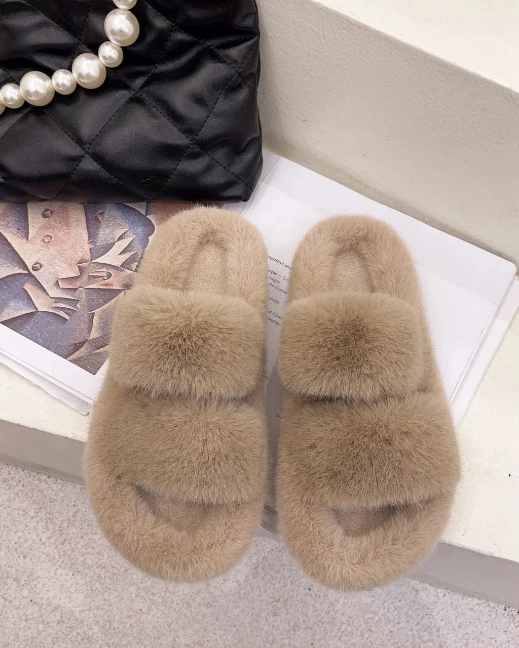 Chausson sandale fourré femme