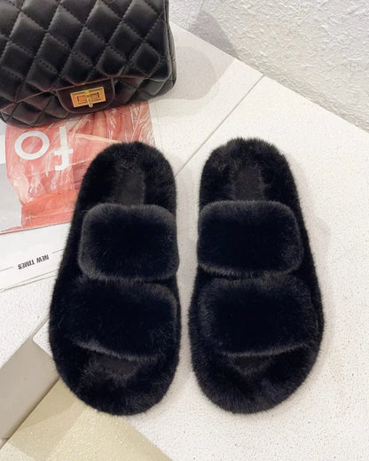 Chausson sandale fourré femme