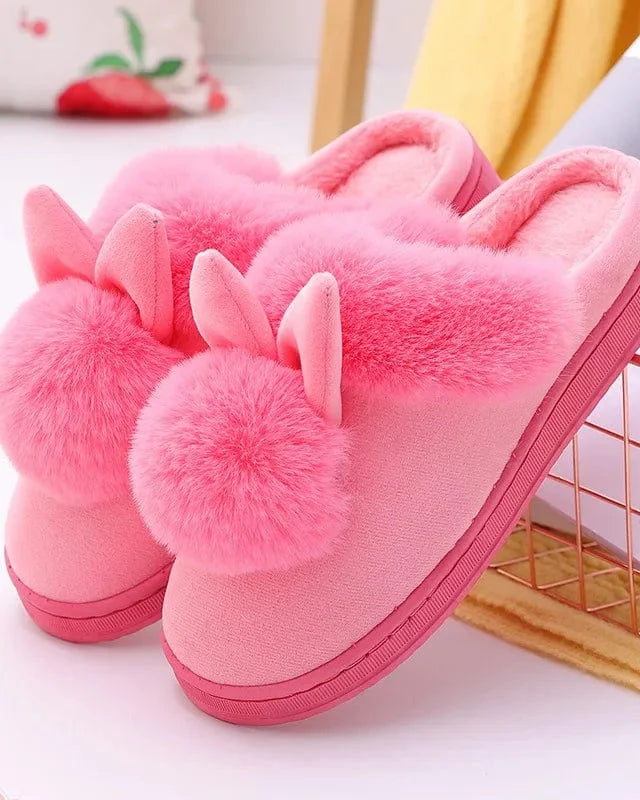 Chausson femme lapin hiver