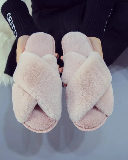 Chausson sandale femme peluche