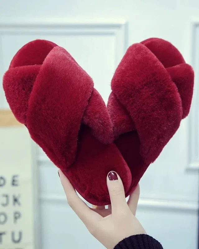 Chausson sandale femme peluche