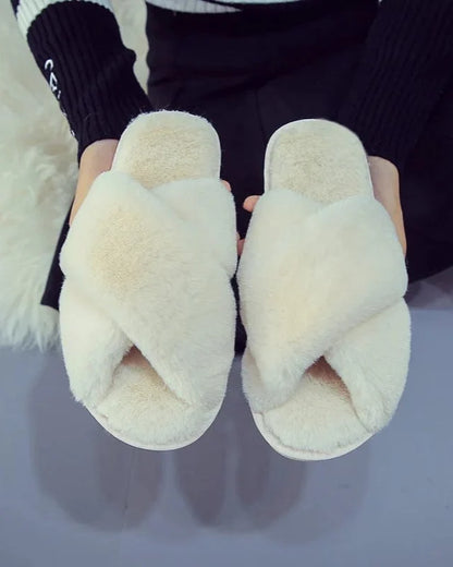 Chausson sandale femme peluche