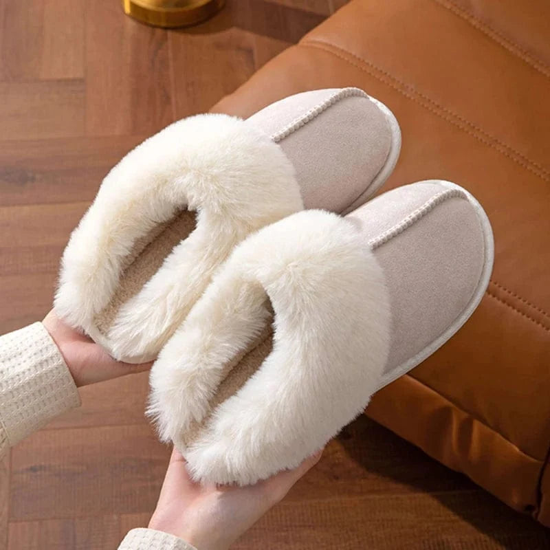 Chausson femme imitation daim