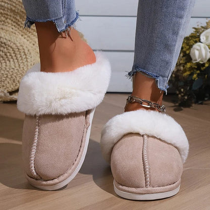 Chausson femme imitation daim