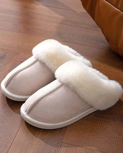 Chausson femme imitation daim