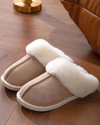 Chausson femme imitation daim