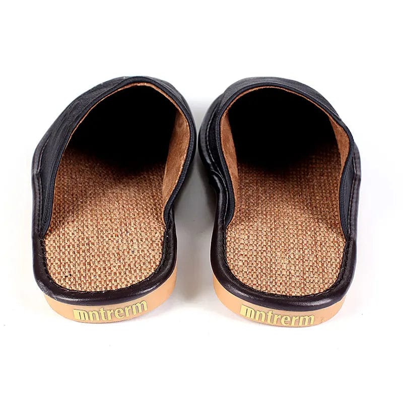 Chausson cuir homme semelle
