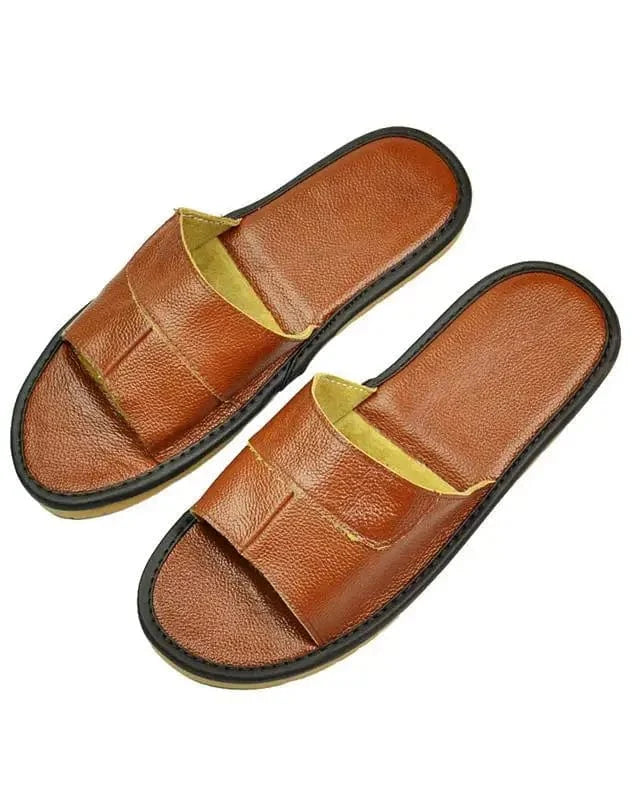 Chausson sandale homme cuir