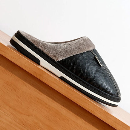 Chausson homme cuir pu
