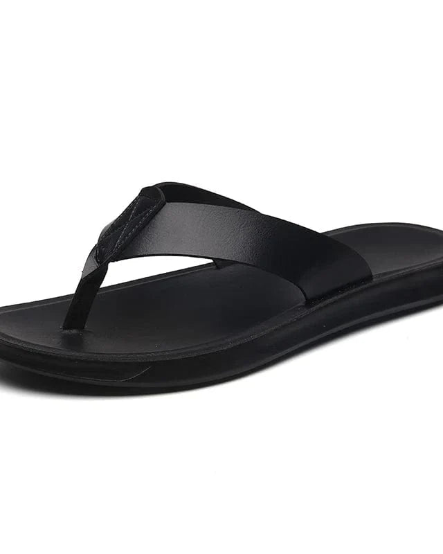 Tongs homme cuir pu