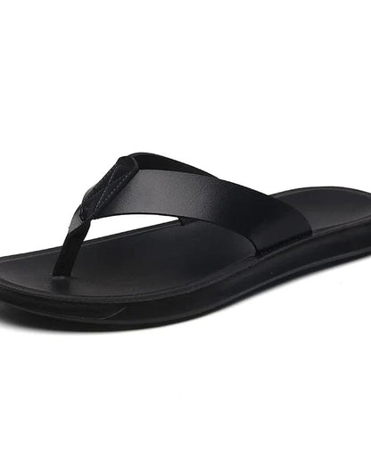 Tongs homme cuir pu