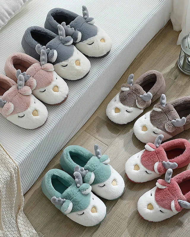 Chausson femme fausse fourrure
