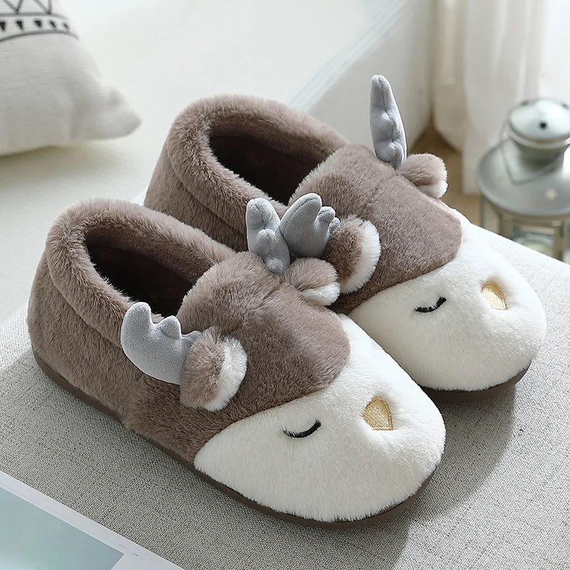 Chausson femme fausse fourrure