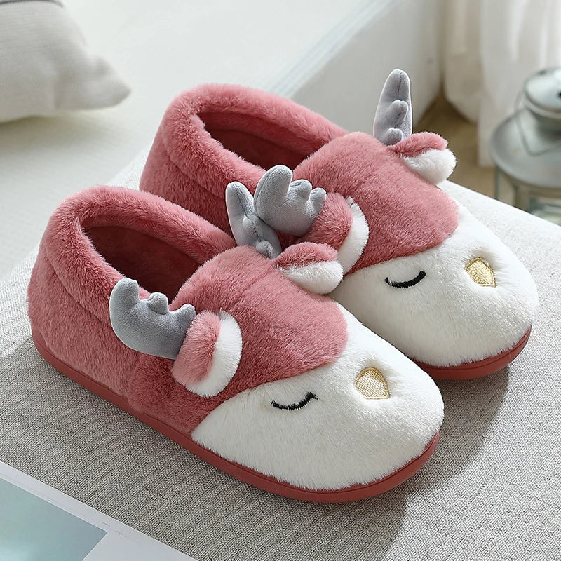 Chausson femme fausse fourrure