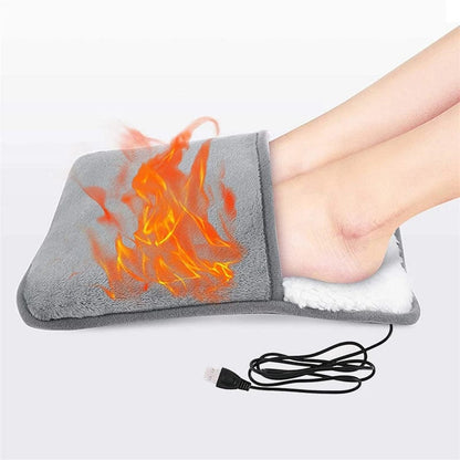 Chausson chauffant usb gris