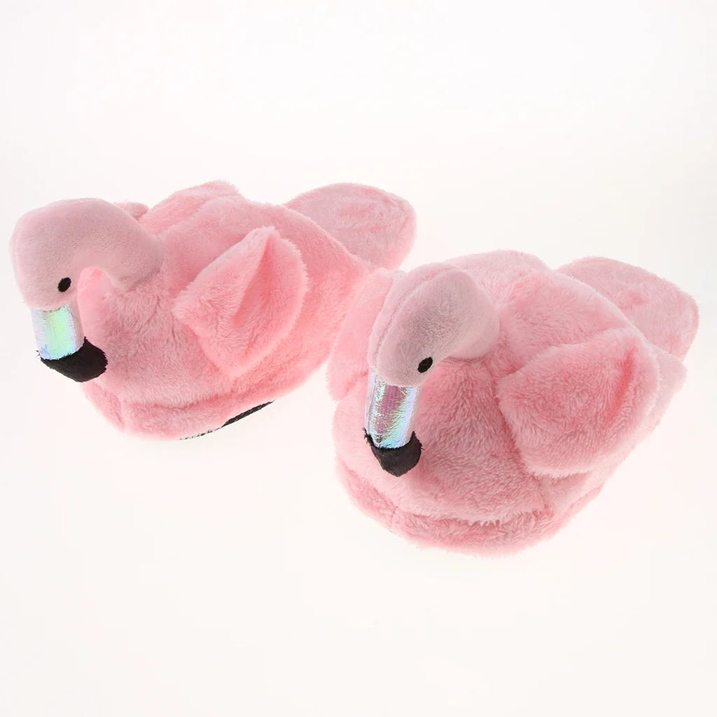 Chausson flamant rose femme