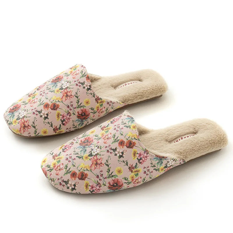 Chausson style chinois velours