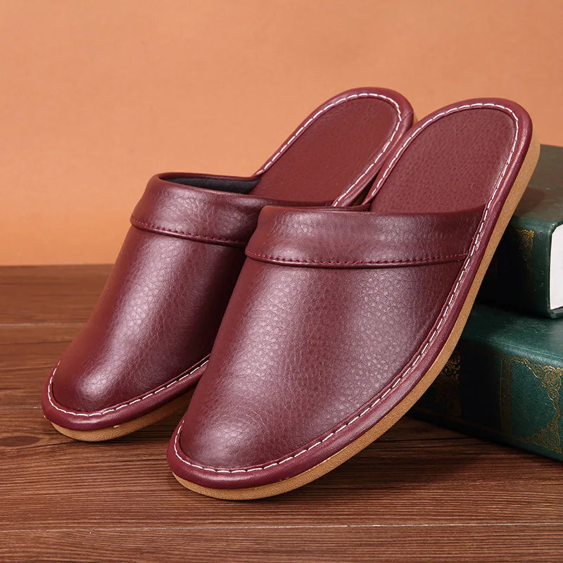 Chausson cuir pu homme