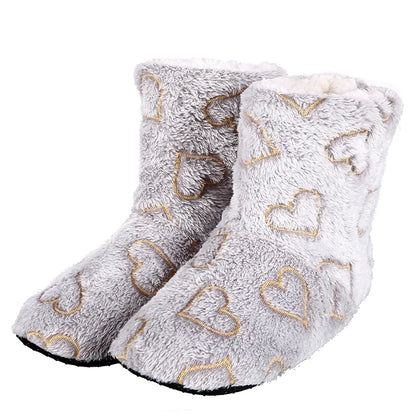 Chausson femme motif coeur
