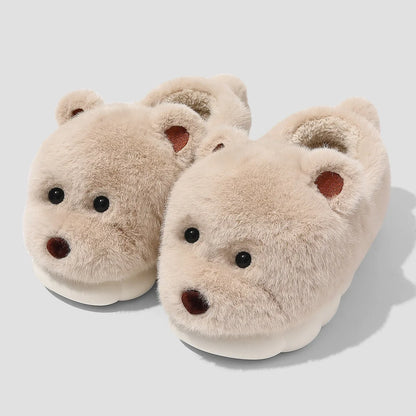 Chausson chien beige
