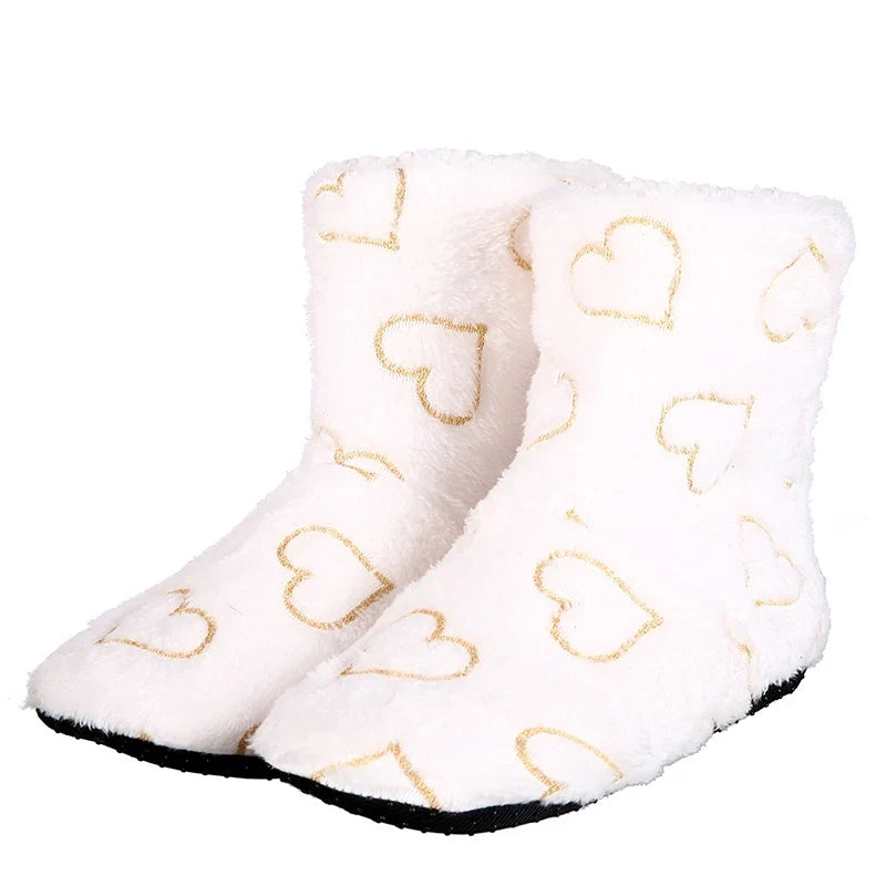 Chausson femme motif coeur